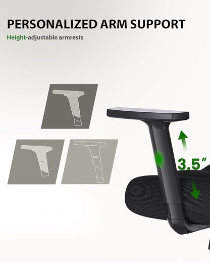 Marsail Ergonomic Office Chair Ergonomic Gaming Chair with Lumbar Support, 2D Headrest, Adjustable Armrests, Contoured Seat Cushion, Computer Desk Chair with Wheels for Home and Office, Pack of 15