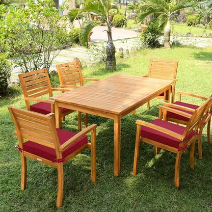 Outdoor Chair Cushions Set of 6, 19 x 19 x 3 Inch Seat Pads