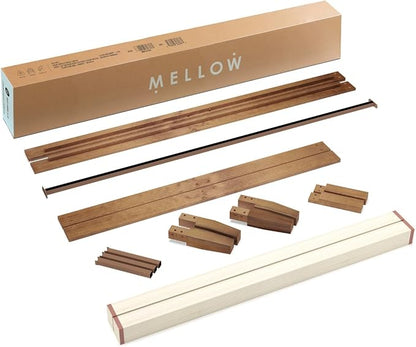 Mellow Naturalista Classic - 12 Inch Solid Wood Platform Bed with Wooden Slats, No Box Spring Needed, Easy Assembly, Queen, Pine