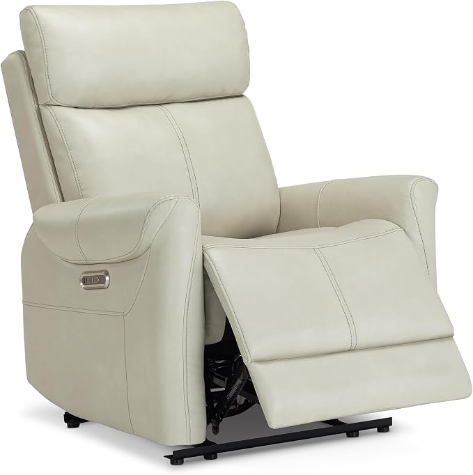 KISLOT Leather Recliner Chair for Adults Wall Hugger RV Recliner with USB Charging Ports Electric Power Reclining Sofa for Living Room Home Theater Seating Bedroom