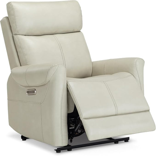 KISLOT Leather Recliner Chair for Adults Wall Hugger RV Recliner with USB Charging Ports Electric Power Reclining Sofa for Living Room Home Theater Seating Bedroom