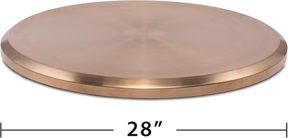 TIKI Reunion Tabletop Fire Pit Cover – 28.5" Durable 304 Stainless Steel Lid – Weather-Resistant Outdoor Fire Pit Protection – Converts Fire Pit into Table – Patio & Backyard Accessory, Gold