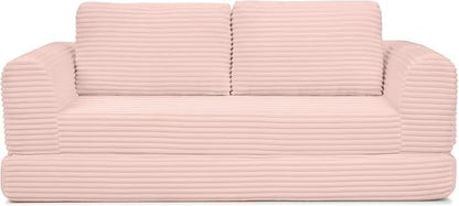 82-Inch Foldable Loveseat Boneless Cloud Couch, Modern Compressed Foam Daybed Floor Mattress Sleeper Sofa, 2-in-1 Boneless Convertible Sofa in a Box,No Assembly Required