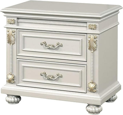 First of a Kind Cosmos Furniture Destiny White Queen 5 Piece Bedroom Set