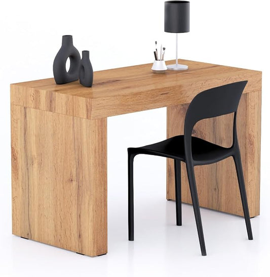 Mobili Fiver, Evolution Desk 47.2 x 23.6 in, Rustic Oak with Two Legs, Made in Italy