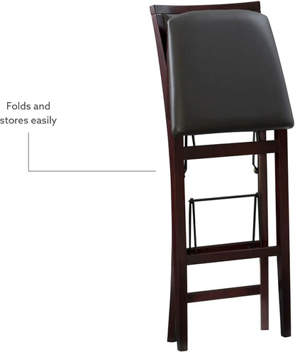 Linon Keira Pad Back Folding Bar Stool