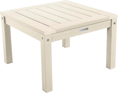 Highwood AD-KITCHGL2-WAE 2 Lehigh Garden Chairs with 1 Square Side Table 3-Piece Set, Whitewash