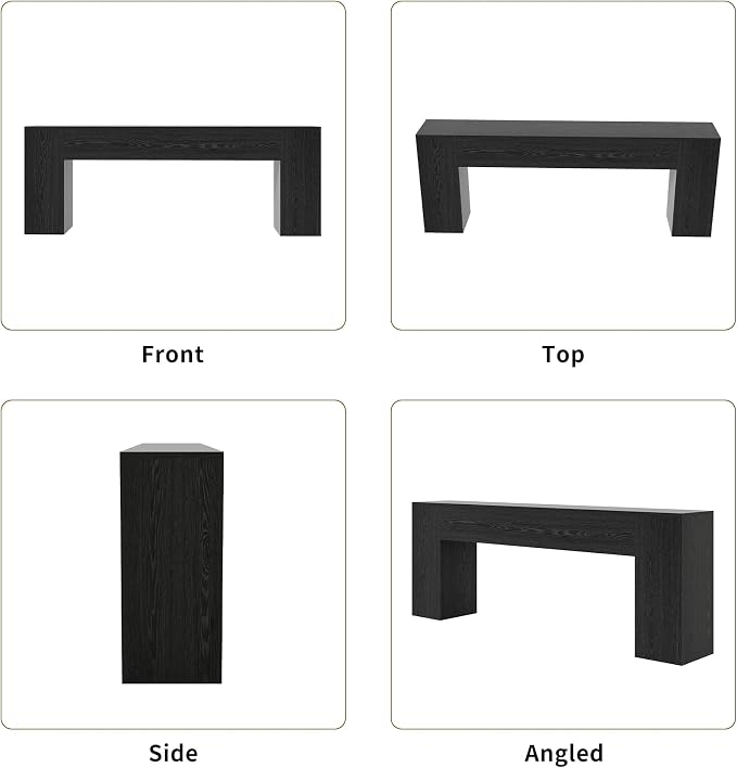 Epecoya 86 Inch Entryway Table for Living Room, Extra Long Sofa Console Table Behind Couch, Modern Wood Console Tables for Entryway, Apartment, Hallway, Black