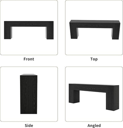 Epecoya 86 Inch Entryway Table for Living Room, Extra Long Sofa Console Table Behind Couch, Modern Wood Console Tables for Entryway, Apartment, Hallway, Black