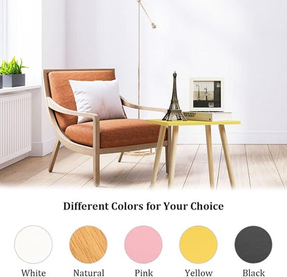 FORAOFUR Side Table, Small End Table Accent Living Room Bedroom Balcony Office, Modern Bedside Home Decor, Easy Assembly, (Yellow, 15.75D x 11.8W 16.54H in) | Yellow wood, modern rectangular, fits living/bedroom/balcony, compact, versatile, sturdy nigh...