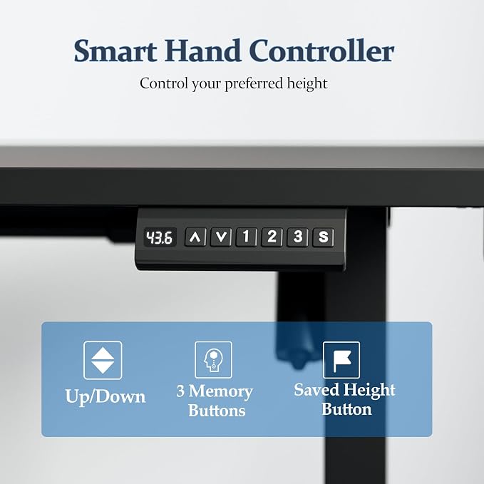 Klicelor L Shaped Standing Desk 59 x 48 Inch, Electric Height Adjustable Corner Desk for Home Office Workstation, Ergonomic Sit Stand Computer Table with Memory Controller, Black