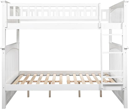 AFI, Columbia Ladder Bunk Bed Full Over Full, White
