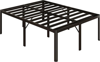 Yicensen 22 Inch High Queen Bed Frame Rounded Corner No Box Spring Needed, Heavy Duty Metal Queen Size Platform Bed Frame, Easy Assembly, Noise Free, Black