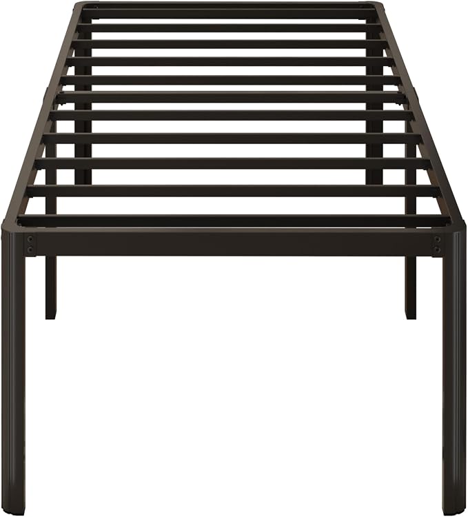 Yicensen 20 Inch High Twin XL Bed Frames with Rounded Corner Legs, Heavy Duty XL Twin Metal Platform Bed Frame No Box Spring Needed, Easy Assembly, Noise Free, Black