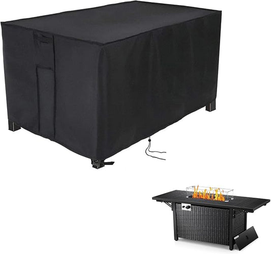 Fire Pit Cover Rectangular 55 Inch,Propane Gas Fire Pit Table Cover,Outdoor Waterproof Firepit Table Cover - 55 x 22 x 25 Inch