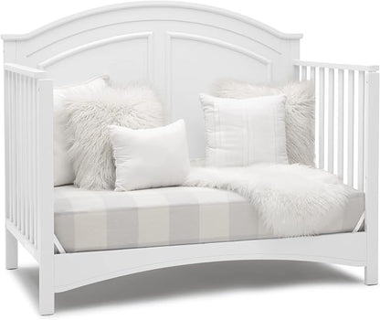Delta Children Perry 6-in-1 Convertible Crib - Greenguard Gold Certified, Bianca White