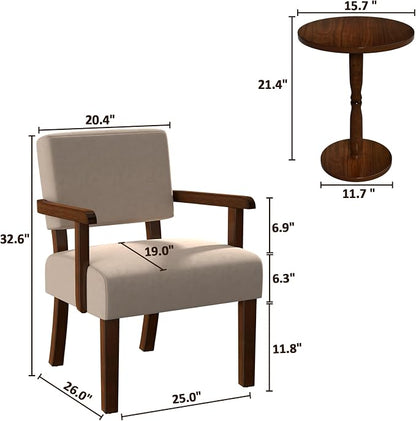 FAGAGA Accent Chair, Cat-Scratch Velvet Living Room Chairs Oversize with Soft Seat and Armrests for Dinning Room Bedroom Reading Room Waiting Room