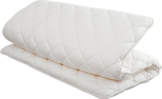 FULI Premium Japanese Futon Bed, Foldable Floor Bed, Wavy Foam Core Portable Sleeping Pad Shikibuton, Made in Japan (Full)