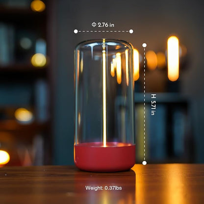 AUGE LIGHT Mini Minimalist Table Lamp Cordless LED Desk Lamp Rechargeable Modern Night Lights Portable Nightstand Lamps Unique Ambient Light Mood Lighting for Bedroom, Beside, Nursery