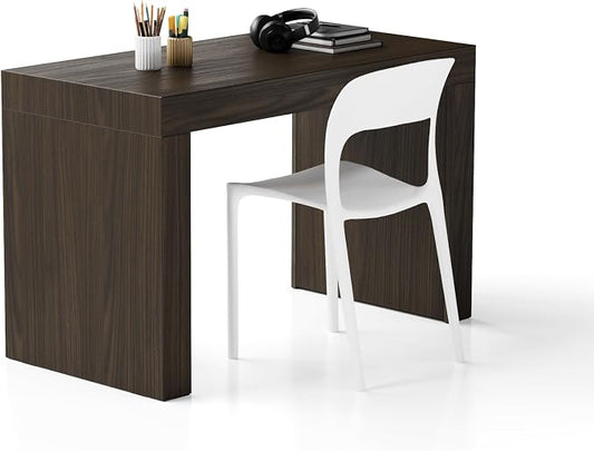 Mobili Fiver, Evolution Desk 47.2 x 23.6 in, Dark Walnut with Two Legs, Made in Italy