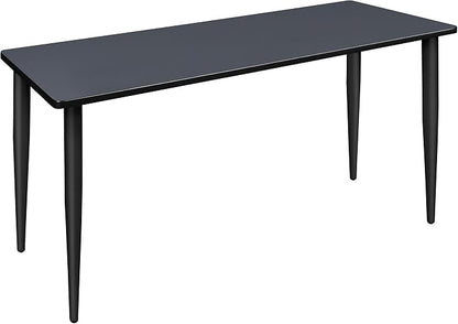 Romig Arco 60 x 24 in. Training Seminar Table- Grey Top, Black Tapered Legs