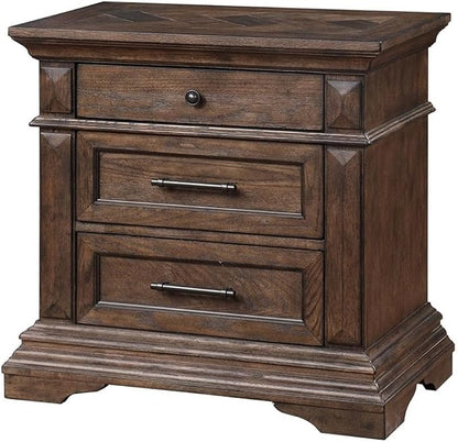 New Classic Mar Vista 4-Piece Wood Queen Bedroom Set with Nightstand in Walnut