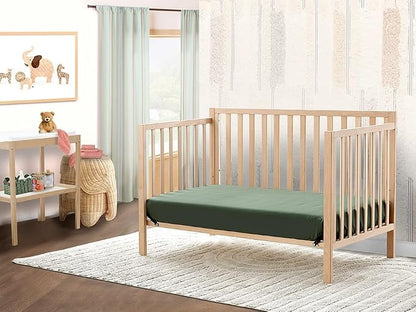 Sorelle Essex Euro 4-in-1 – Nursery Furniture Set, Wooden Baby Crib with Non-Toxic Finish, Integrated, Toddler Bed, Daybed, and Full-Size Bed Conversion Kit – Natural