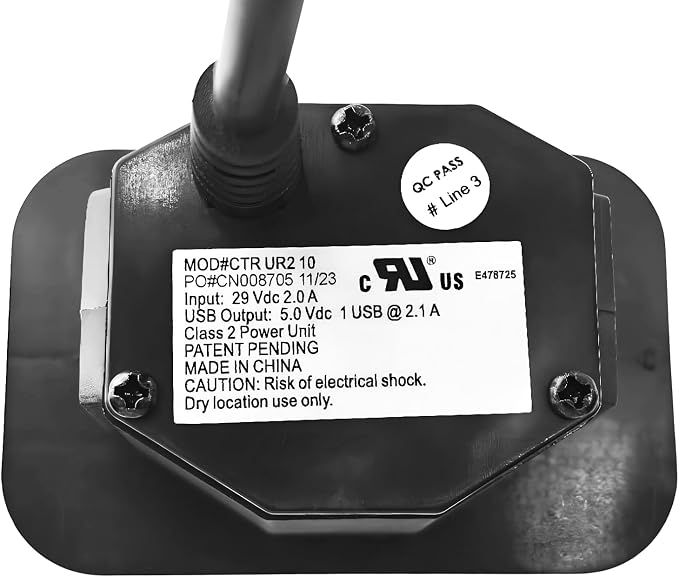 CTR UR2 10 Recliner Remote Replacement | for Raffel Systems 4 Button 5 Pin Hand Control 2x 5 Pin Male Connectors(one Headrest and one Recline) features a USB Port