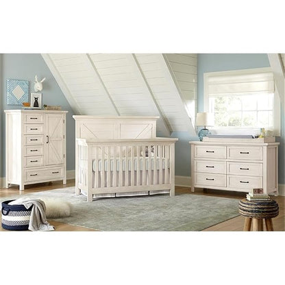 Westwood Design Westfield 4 in 1 Convertible Crib, Brushed White