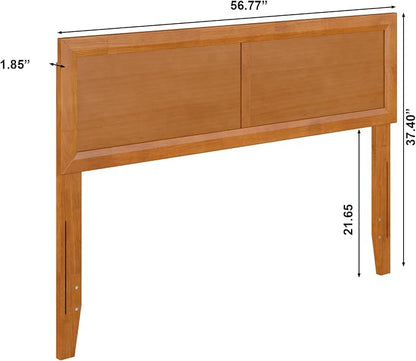 AFI, Sophia Adjustable Modern Full Wood Headboard, Light Toffee