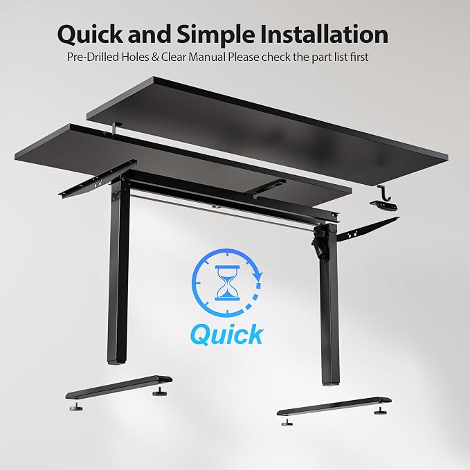 Agilestic Electric Standing Desk, 55 x 28 Inches Height Adjustable Desk, Sit Stand up for Work Office Home, Ergonomic Rising Computer Table with Memory Preset, Black