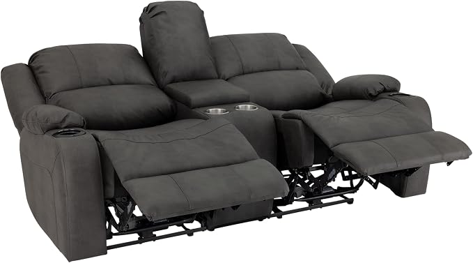 RecPro Charles 70" RV Wall Hugger Reclining Sofa | Gunmetal