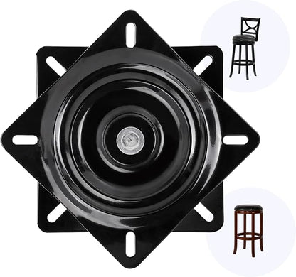 6.25 Inch Heavy Duty 360 Degree Bar Stool Swivel Replacement Seat Swivel Base Barstool Swivel Plate-for Recliner Chair, Barstools,Chair, Ball Bearing Swivel Boat Seat Or Van Pilot Seat.