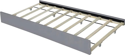 Ball & Cast Queen Bed Frame with Channel Tufted Headboard,Velvet Upholstered Platform Bed Frame Queen Size with 2 Drawers and 1 Twin XL Trundle,Wood Slats Support,No Box Spring Needed,Gray