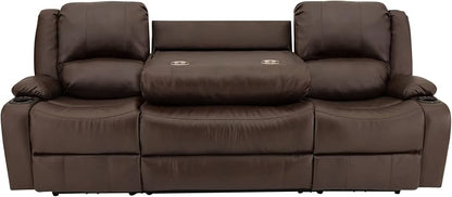 RecPro Charles 94" RV Wall Hugger Reclining Sofa | Chestnut
