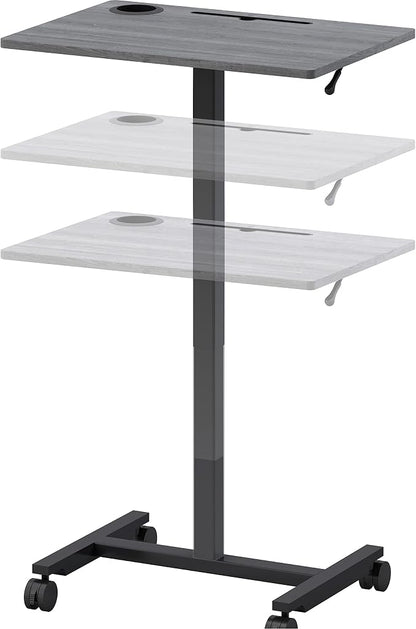 Lorell Height-Adjustable Mobile Desk