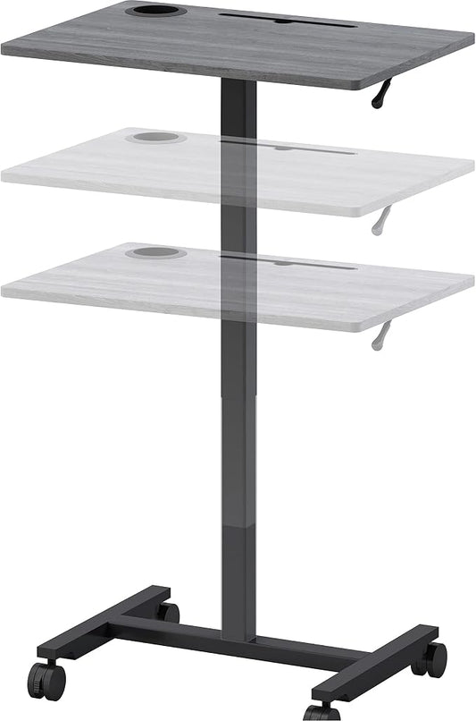 Lorell Height-Adjustable Mobile Desk