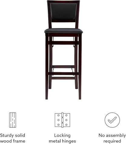 Linon Keira Pad Back Folding Bar Stool