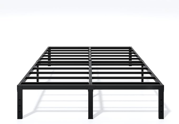 LUMUNANCE Metal Bed Frame King Size - 14 Inch Heavy-Duty King Platform Bed Frame No Box Spring Needed, Easy Assembly, Noise-Free, Sturdy Mattress Foundation, Underbed Storage Space