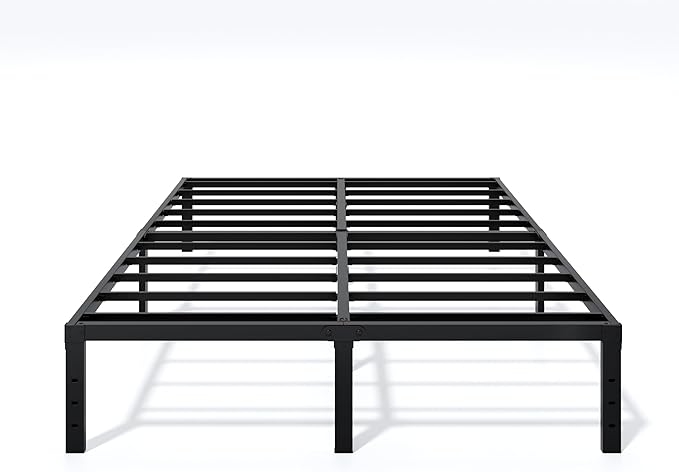 LUMUNANCE Metal Bed Frame California King Size - 14 Inch Heavy-Duty Cal King Platform Bed Frame No Box Spring Needed, Easy Assembly, Noise-Free, Sturdy Mattress Foundation, Underbed Storage Space