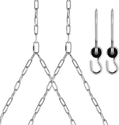 7.75FT Heavy Duty Porch Swing Chain Kit, 304 Stainless Steel, 800lbs Weight Capacity, Zinc-Plated Hanging Set for Patio Swings, Benches, Playgrounds, Porches, 2 Pack