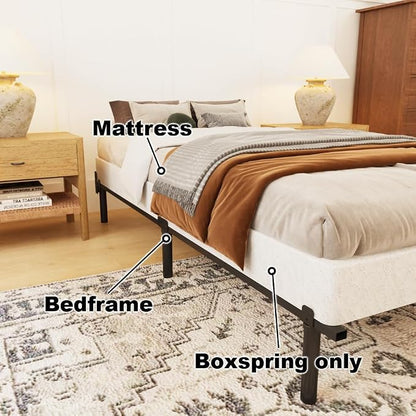 OSASET Twin Box Spring, 4 Inch Metal, Twin Size | Heavy Duty Metal Frame, 3000lbs Support, Easy Assembly, Noise Free, Non Slip