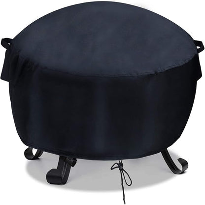 24 - 26 Inch Fire Pit Cover,Outdoor Round Small Fire Bowl Cover, Waterproof Bonfire Fire Stove Cover - 26"Dia x 12"H