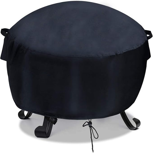 24 - 26 Inch Fire Pit Cover,Outdoor Round Small Fire Bowl Cover, Waterproof Bonfire Fire Stove Cover - 26"Dia x 12"H