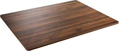 Kaboon Universal Tabletop 48"x36", Solid One-Piece Melamine Table Top, Restaurant Desk DIY, Home and Office,Dark Walnut