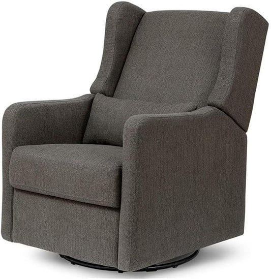 Carter's by DaVinci Arlo Recliner and Swivel Glider in Performance Charcoal Linen, Water Repellent & Stain Resistant, Greenguard Gold & CertiPUR-US Certified