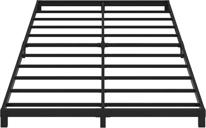 Cieemine 5 Inch Low Bed Frame Full, Heavy Duty Full Size Bed Frame Low Profile, No Box Spring Needed, Easy Assembly, Noise Free, Black