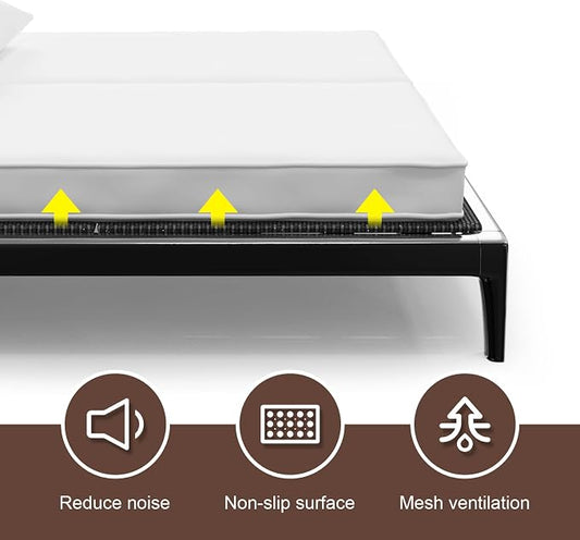 Bunkie Board 10MM, Folding Spring Box, Light and Thin, Breathable, Noise Minimizing, Moisture Resistant Bunkieboards,Bed Support Flat Noodles, Full Size 54x75''