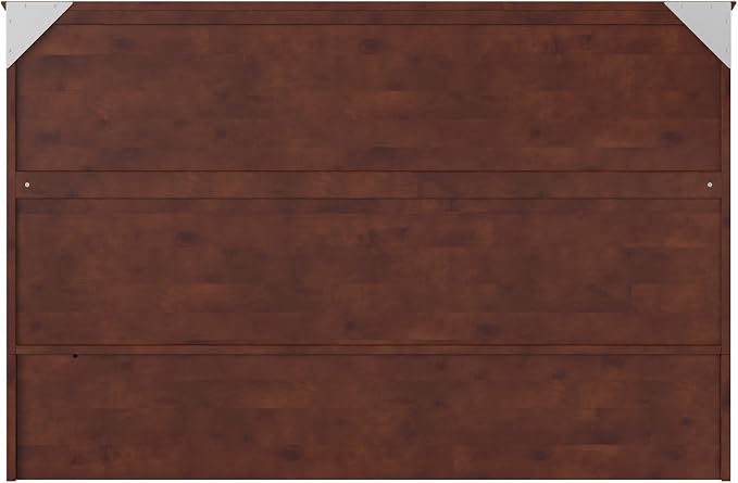 AFI, Southampton Murphy Bed Chest Queen with 6" Mattress, Storage Drawer & Built-in USB Charger, Walnut