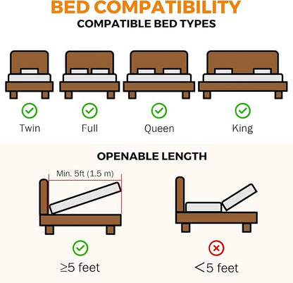 BEAMNOVA 4.6 FT Bed Lift Mechanism, 176-264 lbs Load Capacity, Lifting Gas Spring Set, Heavy Duty, for Storage Box Bed Sofa, Space Saving DIY Project